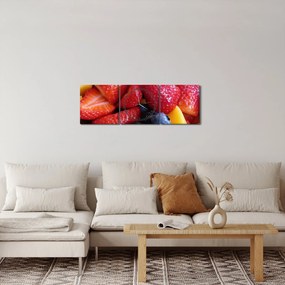 Gyümölcs kép (órával) (90x30 cm)