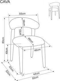 Cava kárpitozott szék bézs