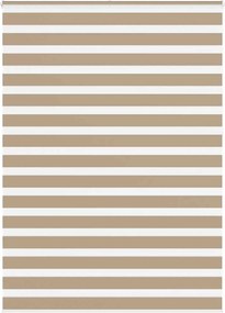 vidaXL zebrafüggönnyel homokbarna szövetszélesség 160,9 cm poliészter