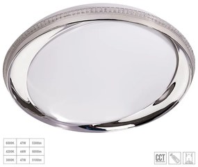 PREZENT 71335 VALLI Ufo Lámpa Fehér, Króm, Átlátszó LED IP20