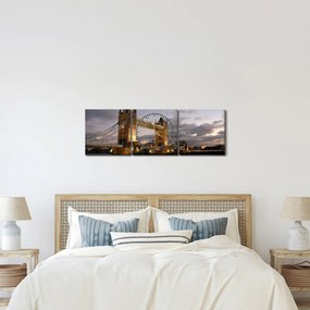 Kép - Tower Bridge éjszaka (órával) (90x30 cm)