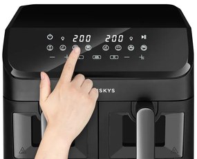 Juskys 9 L-es hőlégfritőz - fekete