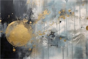 Kép - Absztrakció arany golyóval (90x60 cm)
