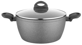 Florina Lava Stone MG edény fedővel , 24 cm, 4 l, szürke, 24 cm átmérőjű