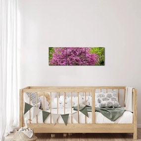 A réten virágzó fa képe (órával) (90x30 cm)
