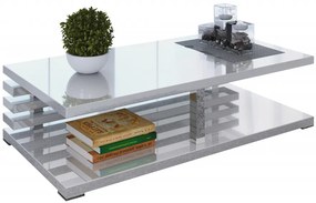 Alex dohányzóasztal magasfényű fehér N