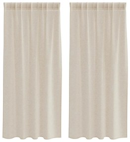Függönyök függönyökkel 2 pcs Homok Poliészter
