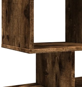 füstös tölgy szerelt fa elválasztó könyvespolc 92x29x112 cm
