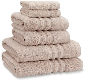 Bézs frottír pamut törölköző és fürdőlepedő készlet 6 db-os Zero Twist – Catherine Lansfield