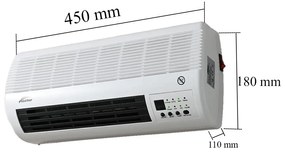 Thira elektromos fali fűtőtest 1000W/2000W