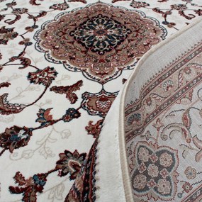 Gépi perzsa szőnyeg bézs Isfahan 160x230 klasszikus nappali szőnyeg