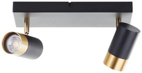 Brilliant - LED spotlámpa COVELO 2xGU10/5W/230V fekete/arany