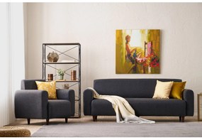 Ülőgarnitúra 3+1 Noyalepo L (antracit + dió). 1107081