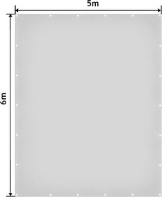 JAGO Ponyva 650 g/m² alumínium háló  5 x 6 m fehér