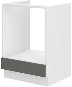 Alsó konyhaszekrény Saria 60 DG BB (fényes szürke + fehér). 1033006