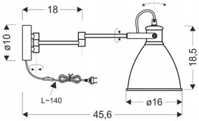 Fali lámpa ESPERA 1xE27/40W/230V