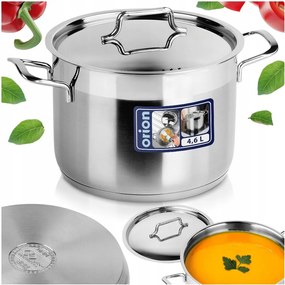 Anett Orion fazék fedővel rozsdamentes acél 20 cm 4,6L Prémium