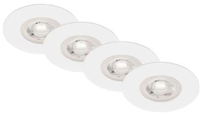Brilo - KÉSZLET 4x LED Fürdőszobai beépíthető lámpa LED/4,9W/230V IP44 fehér