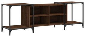 barna tölgy színű szerelt fa TV-szekrény 153 x 37 x 50 cm