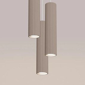 Szürkésbarna fém függőlámpa ø 19,5 cm Gleam – Sollux