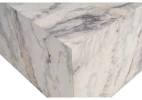 PRIZMA dohányzóasztal 35x90 cm, márványhatású dekor
