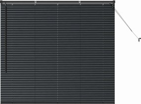vidaXL Zsalugáter Redőnyök Fekete 130 x 140 cm Alumínium
