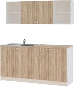 Sena konyhabútor, Sonoma tölgy / Fehér, 160 cm