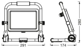 Ledvance - LED Reflektor WORKLIGHT R-STAND LED/50W/230V IP65