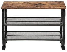 Cipőtároló DAVOR barna/fekete