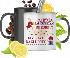 Mágikus bögre Patríciának Fekete matt nyomott mintával 330ml