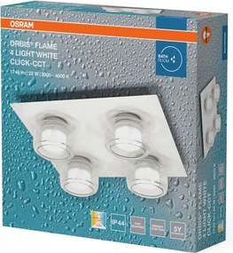 Osram - LED fürdőszobai mennyezeti lámpatest ORBIS FLAME 4xLED/5,5W/230V IP44 fehér
