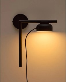 Fekete konnektorhoz csatlakoztatható fém LED dimmelhető fali lámpa Orey – Kave Home