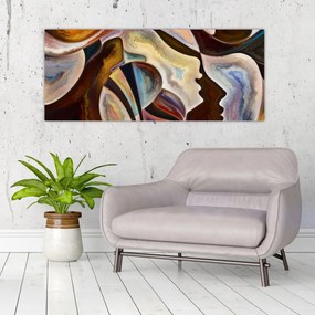 Kép - Absztrakció fejek (120x50 cm)