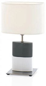 ENVY-4099 CHANA szürke-fehér asztali lámpa 1x40W E27 Ø250mm ↕420mm