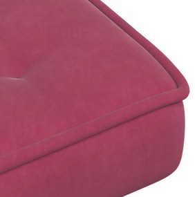 bordó bársony pihenőfotel lábtartóval