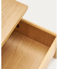 Natúr színű dohányzóasztal tölgyfa dekorral 60x110 cm Abilen – Kave Home