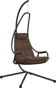 vidaXL Függő tojás szék Kávé 94 x 107 x 196,5 cm Acél