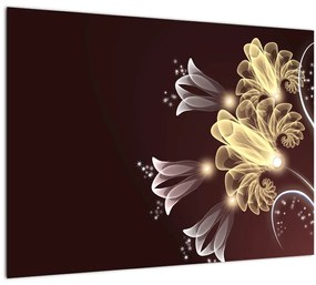 Kép - fényes virágok (70x50 cm)