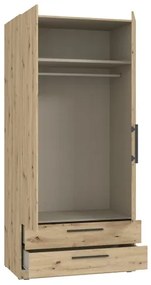 MARO gardróbszekrény 100x213 cm, artisan tölgy