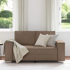 120 cm-es Loveseat Kanapé párnával Cappuccino Műbőr