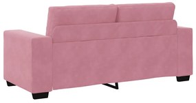 vidaXL rózsaszín bársony loveseat kanapé 140 cm