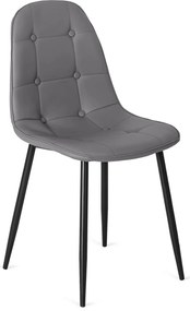 Szürke Eco-bőr Étkezőszék. ARIS