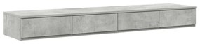 Ágy Fiókok Beton Szürke 150x36,5x16,5 cm Műszaki Fa