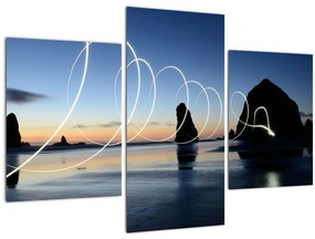 Kép - tengerpart naplementekor (90x60 cm)