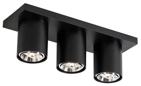 Modern mennyezeti spotlámpa fekete 3 lámpás - Tubo