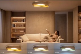LED dimmelhető mennyezeti lámpa SM. GALAXY M. 24W/230V Ø 55 cm bézs/fehér/arany + távirányító