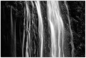 Poszterek 120x80 Vízesés Fekete-fehér