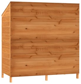 barna tömör fenyőfa kerti fészer 102 x 52 x 112 cm