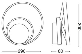 Ideal Lux - LED Fali lámpa OZ LED/26W/230V CRI 90 fehér