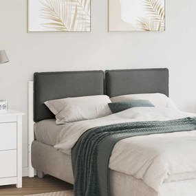 Kárpitozott fejtámla fejtámlával Fehér és világosszürke 140 cm